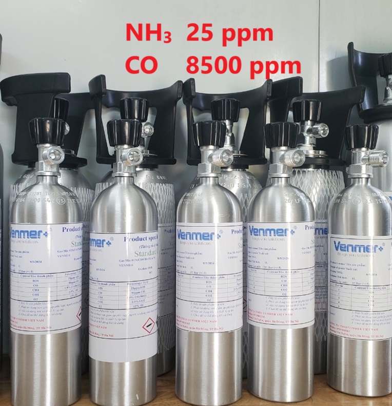 Bình khí chuẩn NH3 25 ppm CO 8500 ppm Bình khí chuẩn NH3 25 ppm CO 8500 ppm