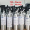 Bình khí chuẩn NH3 25 ppm CO2 13 vol %