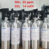 Bình khí chuẩn NH3 25 ppm CO2 14 vol %