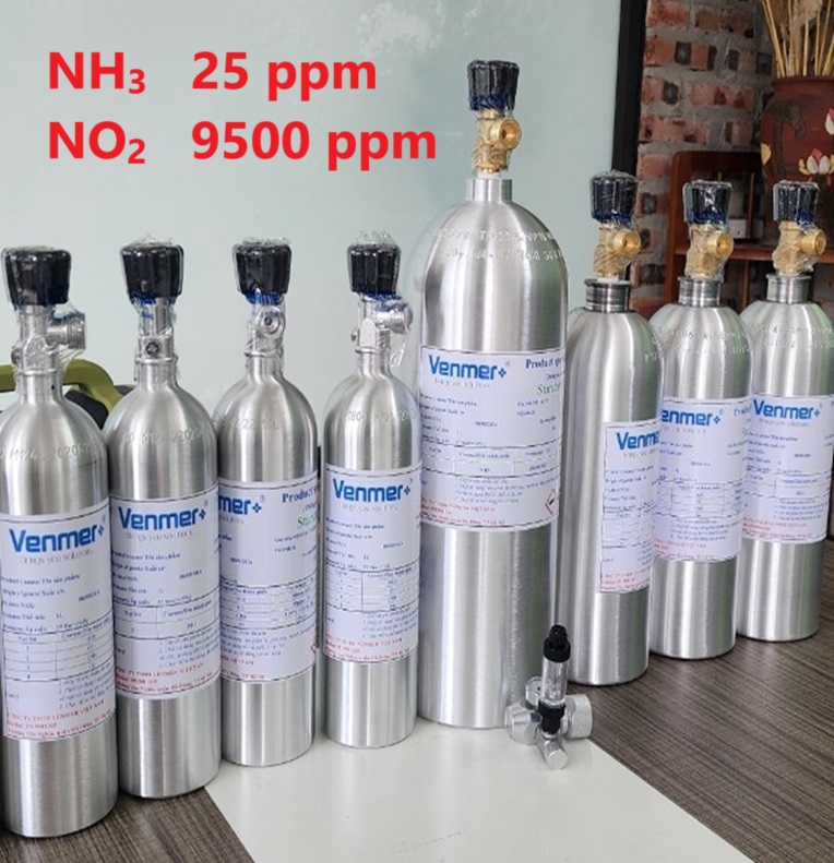 Bình khí chuẩn NH3 25 ppm NO2 9500 ppm Bình khí chuẩn NH3 25 ppm NO2 9500 ppm