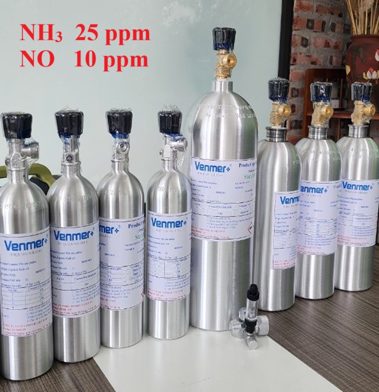 Bình khí chuẩn NH3 25 ppm NO 10 ppm Bình khí chuẩn NH3 25 ppm NO 10 ppm