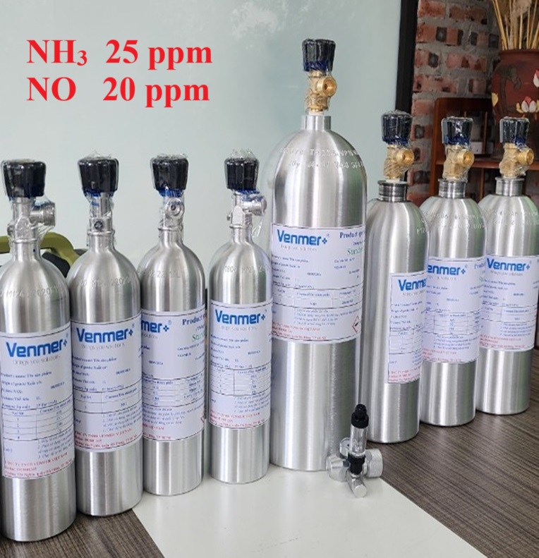 Bình khí chuẩn NH3 25 ppm NO 20 ppm Bình khí chuẩn NH3 25 ppm NO 20 ppm
