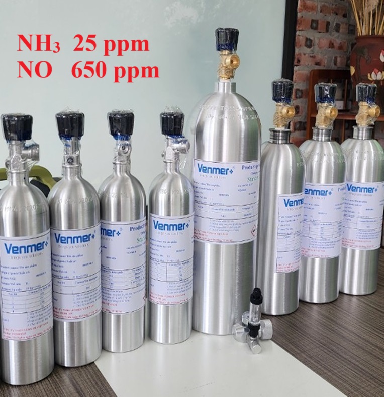 Bình khí chuẩn NH3 25 ppm NO 650 ppm Bình khí chuẩn NH3 25 ppm NO 650 ppm