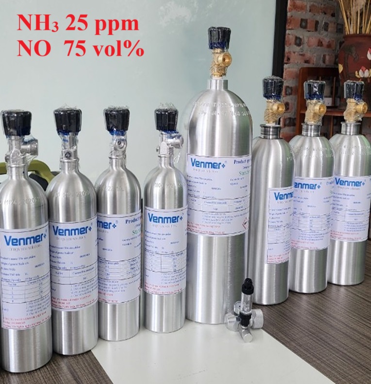 Bình khí chuẩn NH3 25 ppm NO 75 vol % Bình khí chuẩn NH3 25 ppm NO 75 vol %